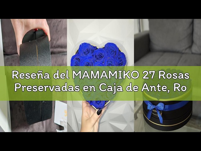 Vídeo relacionado con 27 Rosas Eternas Rojas en Caja de Rosas, Flor Preservada, Regalo Mujer