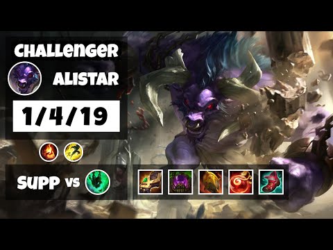 Alistar 11.6 Gameplay Challenger Replay S11 Support (1/4/19) - NA