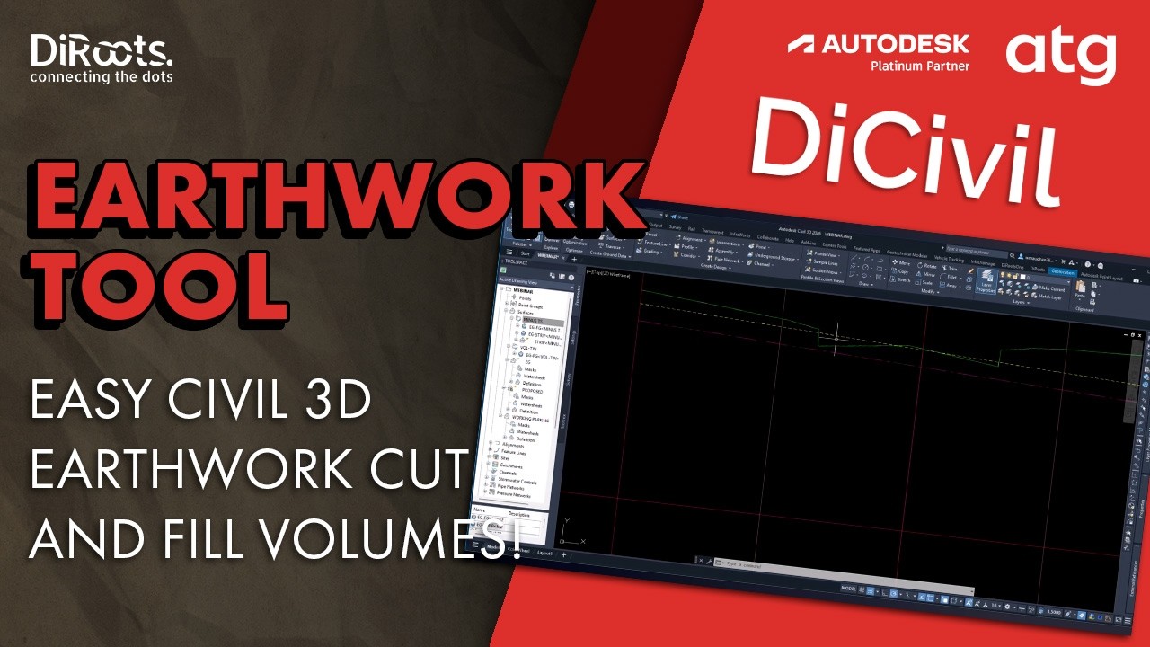 Earthwork Tool: Easy Civil 3D Earthwork Cut and Fill Volumes