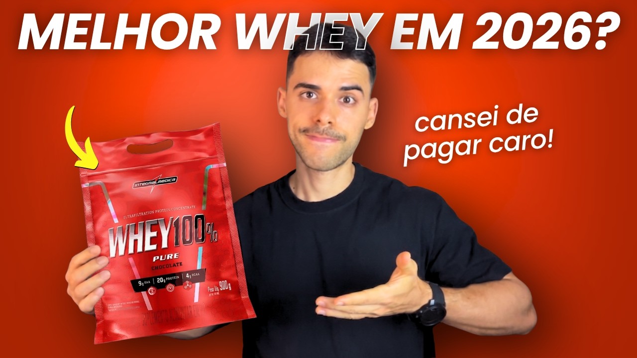 Miniatura da avaliação em vídeo de Whey Protein 100% Pure Morango 900g Integralmedica
