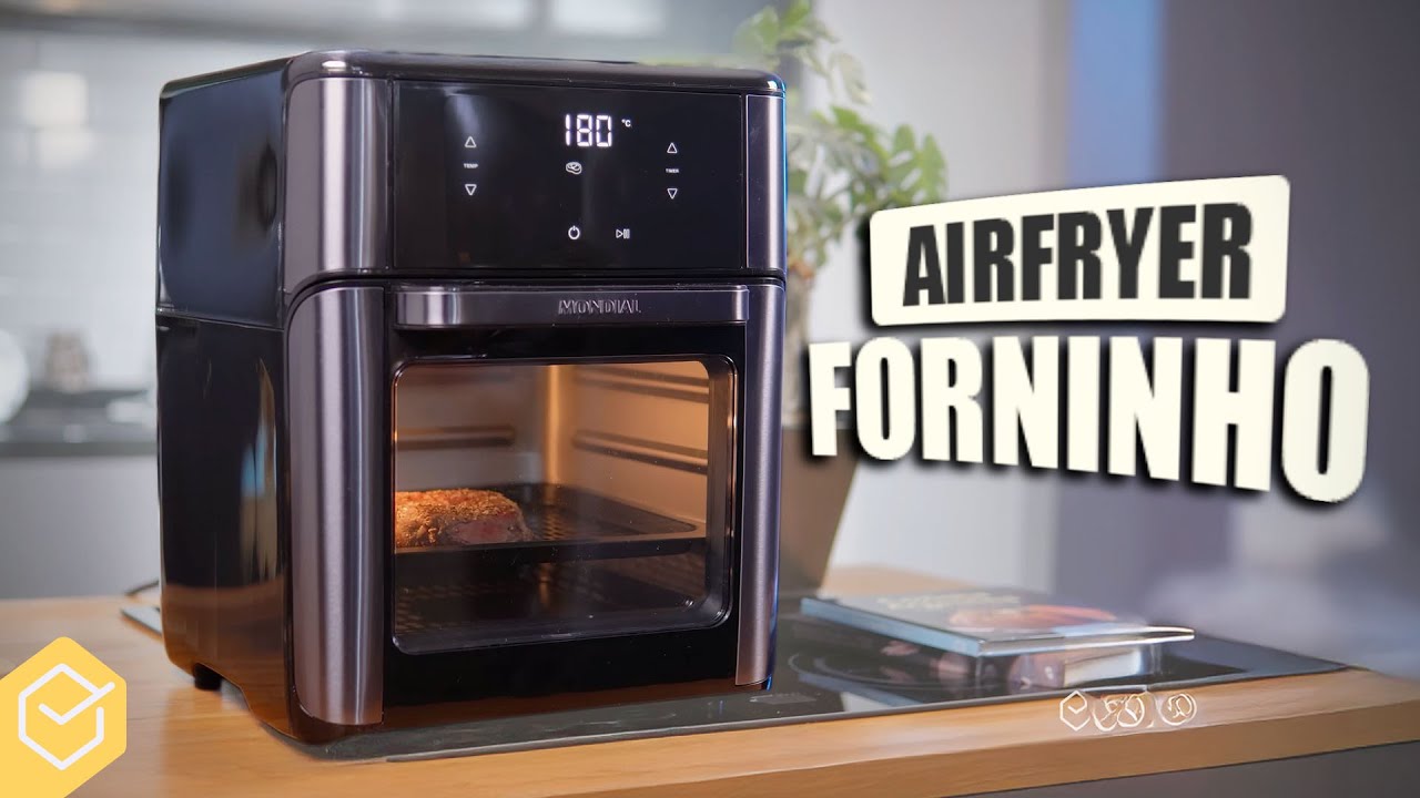 Miniatura da avaliação em vídeo de Fritadeira Mondial Air Fryer Forno Oven 12L AFON-12L-AB Preto 2000W