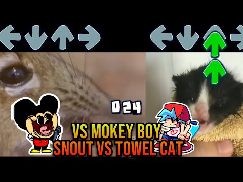 Mokey BOY BUT SNOUT VS TOWEL KITTEN - Friday Night Funkin Sr Pelo Mokey Show Mod