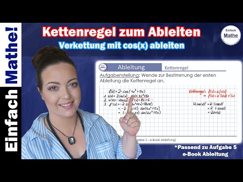 Kettenregel zum Ableiten |Verkettung mit cos(x) ableiten by einfach mathe!