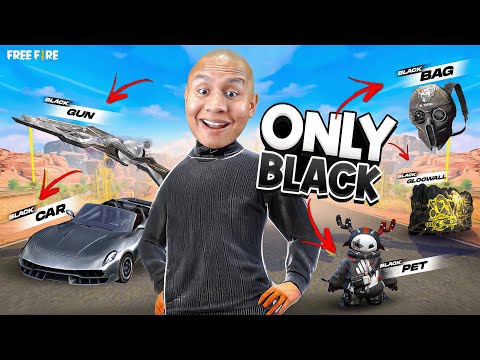 Free Fire But Only Black in Solo Vs Squad Challenge 👌 Tonde Gamer