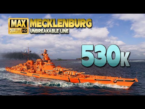 Schlachtschiff Mecklenburg mit schönem Lauf in "Unzerbrechliche Linie" - World of Warships