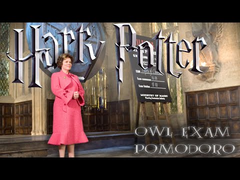 O.W.L EXAM POMODORO🦉📜 Study at Hogwarts Exam Hall | Music + Fireworks🎆 Breaks| Exam Hall Ambience ⚡️