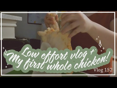 A very low effort vlog but I did make my first whole chicken! | Studio Vlog | 152