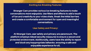 Forge Meaningful Relationships with Stranger Cam