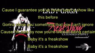 Lady GaGa- Freakshow (Official lyrics)