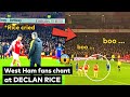 West Ham fans chant at Declan Rice after West Ham penalty vs Arsenal