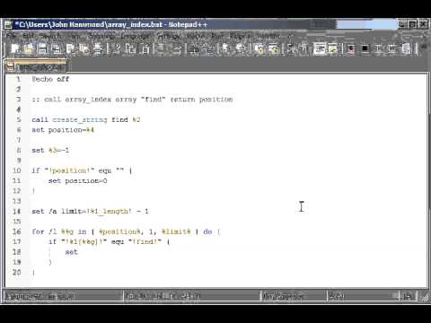 Batch 87 Array Index