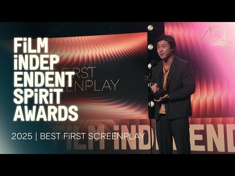 Thumbnail of the video: SEAN WANG wins BEST FIRST SCREENPLAY at the 2025 Film Independent Spirit Awards