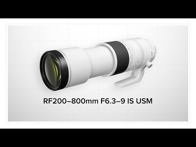 Vidéo CANON RF 200-800 mm f/6,3-9 IS USM