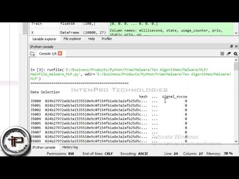 Malware Blitz Detection Method By Machine Learning Using Mlp Classifier In Python Data Mining