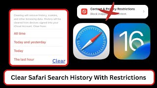 How to Delete Search History on Safari With Restrictions | iOS 17 | 2024