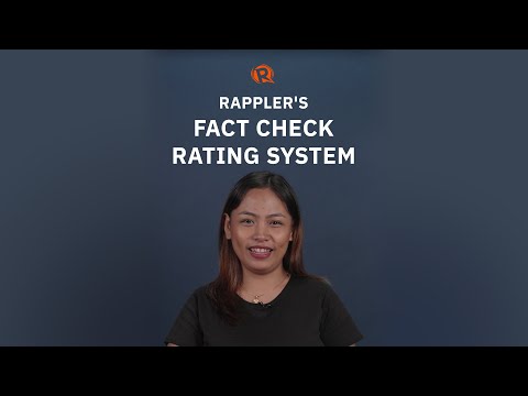 Rappler's fact check rating system