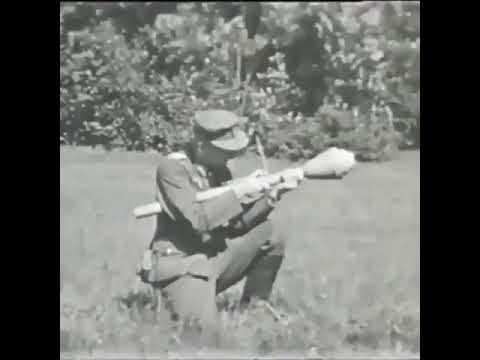 Rare footage of German soldiers testing a panzerfäust in 1943.