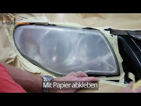 Selbst eine Scheinwerferpolitur durchführen und mit 2K Klarlack lackieren - Anleitung