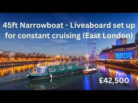 For Sale 45ft Narrowboat   East London Liveaboard set up for constant cruising £42,500