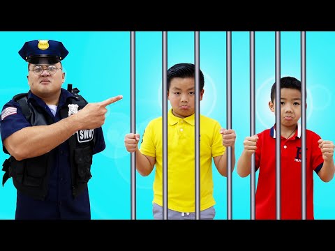 Alex and Eric Pretend Play Police Cop Stories for Kids