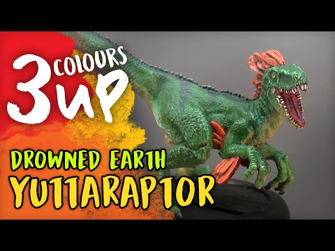 3 Colours Up: Drowned Earth - Yuttaraptor | Miniature Painting