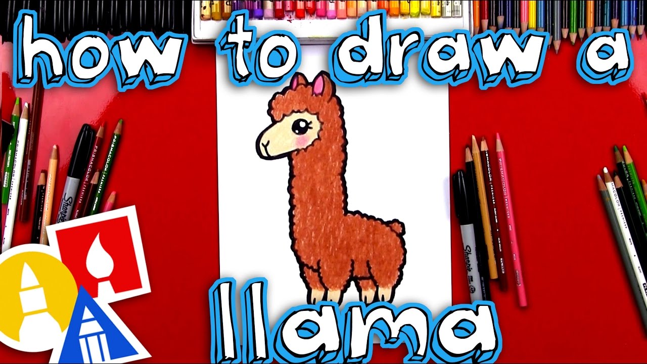 How To Draw A Cartoon Llama