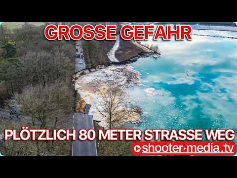 ⚠️ ⛔️ MASSIVER STRASSENABBRUCH AUF 80 METER ⛔️ ⚠️ | Gefahrensituation bei Coesfeld