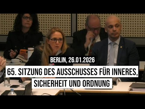 26.01.2026 Blackout Berlin 65. Sitzung Ausschuss für Inneres, Sicherheit, Ordnung, Abgeordnetenhaus