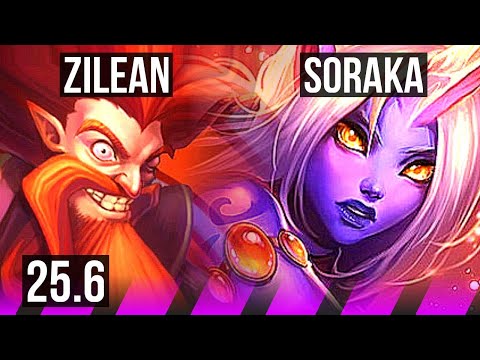 ZILEAN & Ezreal vs SORAKA & Sivir (SUP) | KR Master | 25.6