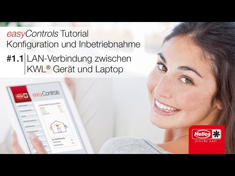 Helios easyControls Tutorial # 1.1 - LAN-Verbindung zwischen KWL-Gerät und Laptop