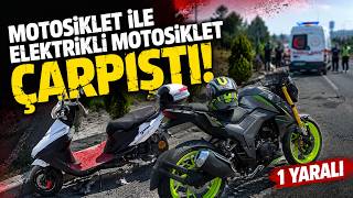 Boluda Motosiklet İle Elektrikli Motosiklet Çarpıştı 1 Yaralı