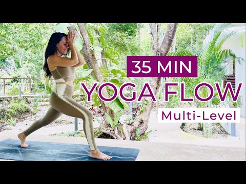 35 Min Vinyasa Yoga Flow for Full Body Stretch & Strength | Energize and Uplift Body & Mind 