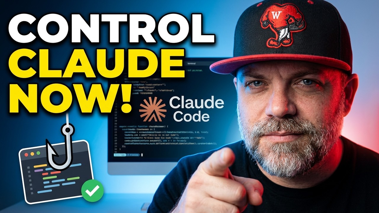 How I stop Claude Code from breaking my rules with hooks, the video, a hook firing live in the terminal on this video's own build