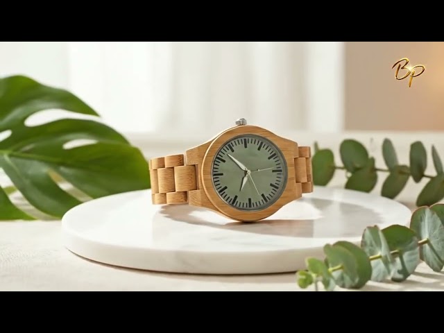 ساعة خشبية نسائية