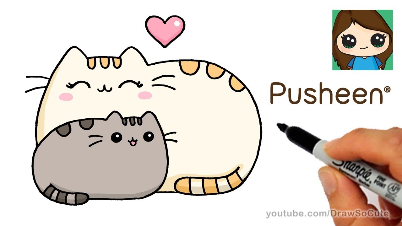 How To Draw Pusheen With Mom Easy Mother S Day This post is part of a series called how to learn to draw. how to draw pusheen with mom easy