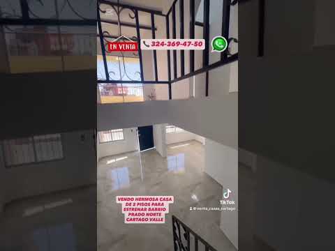 VENDO HERMOSA CASA DE 2 PISOS PARA ESTRENAR BARRIO PRADO NORTE CARTAGO VALLE #casa #ventacasa