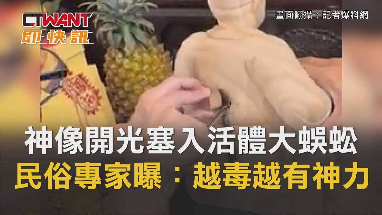 圖說-神像開光塞入活體大蜈蚣　民俗專家曝：越毒越有神力