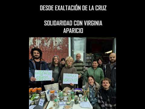 Solidaridad con Virginia Aparicio desde Exaltación de la Cruz (municipio fumigado con agrotóxicos)
