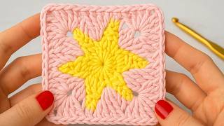 Easy Crochet Granny Square Star – Step by Step Tutorial ⭐