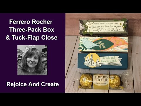 Three Pack Ferraro Rocher Box with Pizza-box style close