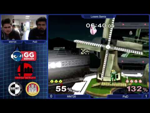 GG Bergen Melee XI - Losers Semis - MM720 (Luigi, Sheik) vs PaD (Jigglypuff)