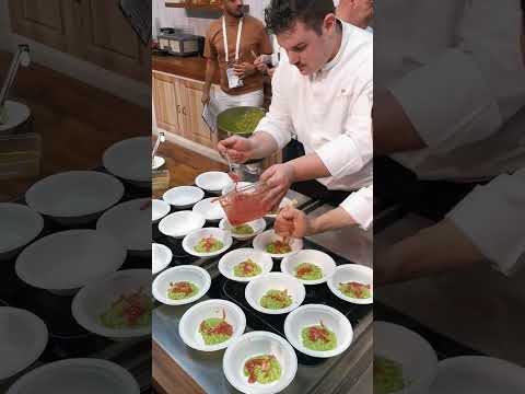 Risotto by CHEF CHICCO CEREA 3 Michelin stars on GULFOOD 2024 Dubai Jetro TOP TABLE