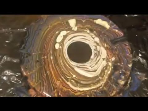 Fluid Art | Black Hole Technique | Acrylic Pouring