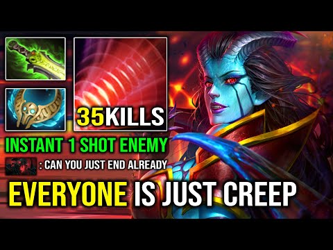 Everyone is Just a Creep For this QOP | WTF Instant 1 Shot OP Carry 100% Deleted 11K MMR SF Dota 2