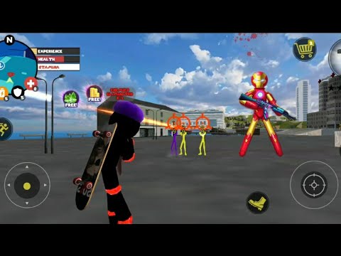 Stickman Rope Hero - Stickman Fight Final Boss & 3 Star Win - Naxeex ltd - Android Gameplay(HD)#6