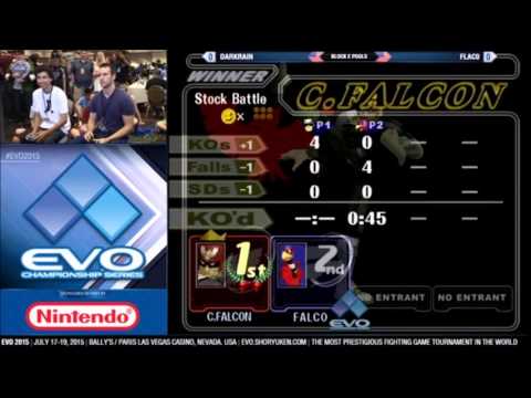 EVO 2015 SSBM Pools - Darkrain vs. Flac0
