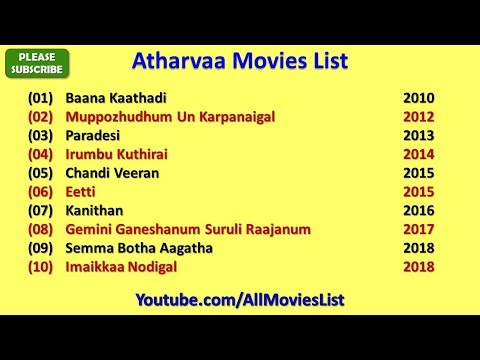 download lagu mp3 mp4 Atharva Movies List, download lagu Atharva Movies List gratis, unduh video klip Atharva Movies List