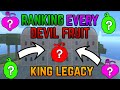 RANKING EVERY DEVIL FRUIT IN KING LEGACY | KING LEGACY