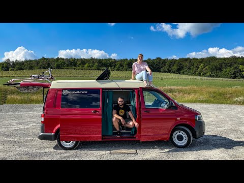 Room tour #3 - VW T5 DIY campervan with medium-high roof - IKEA Kallax installed as a cupboard in...