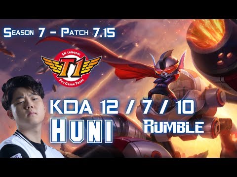 SKT T1 Huni RUMBLE vs JARVAN IV Top - Patch 7.15 KR Ranked